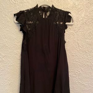 Black lace detail dress.